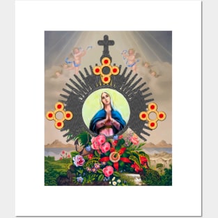 monstrance santa maria and flowers Posters and Art